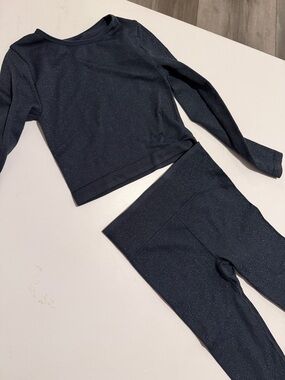 all in motion navy shimmer kids matching set